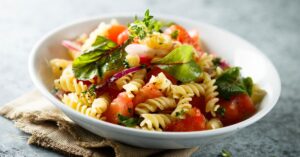 Healthy Pasta Tomato Salad with Herbs