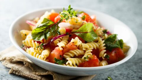Healthy Pasta Tomato Salad with Herbs