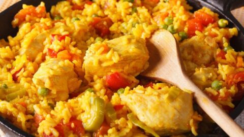Homemade Arroz Con Pollo: Chicken and Rice with Tomatoes