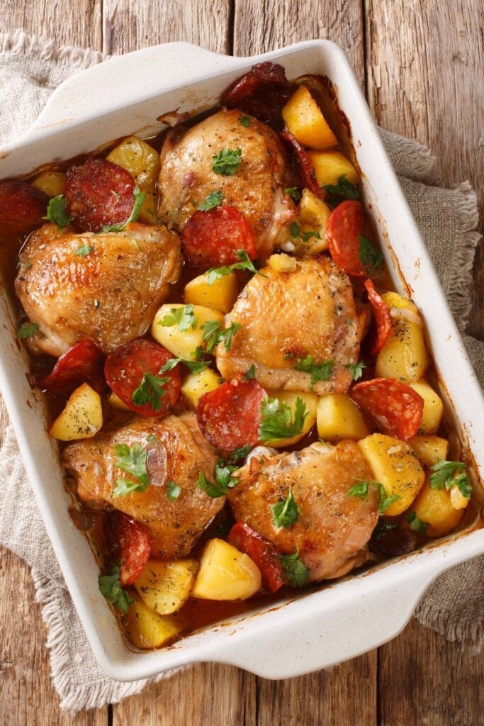Homemade Chicken and Sausage with Potatoes