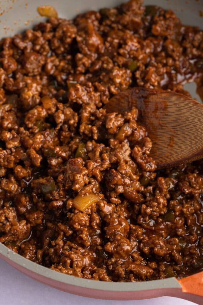 Homemade Ground Beef in a Cast Iron Pan