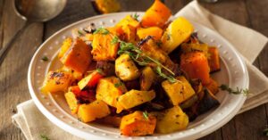 Homemade Root Vegetables with Carrots, Potatoes and Squash