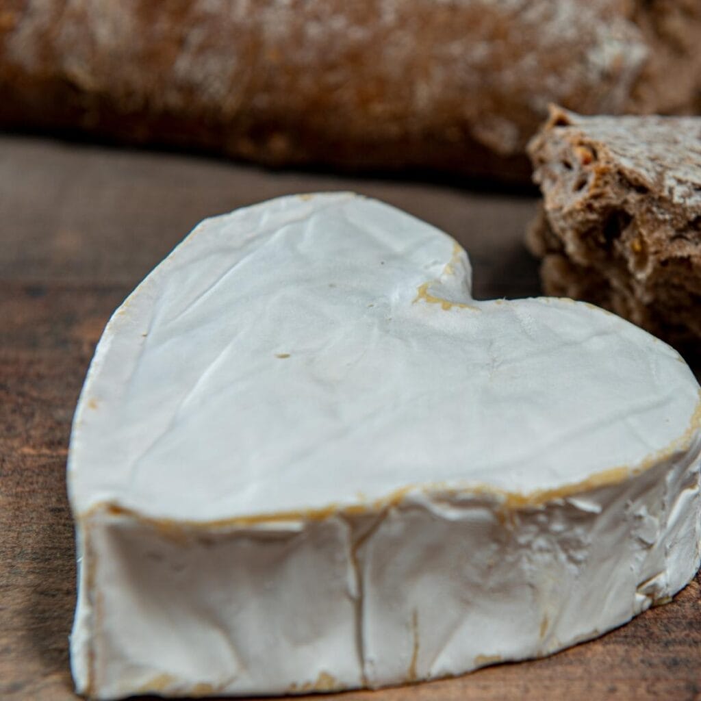 Heart-shaped Neufchâtel Cheese