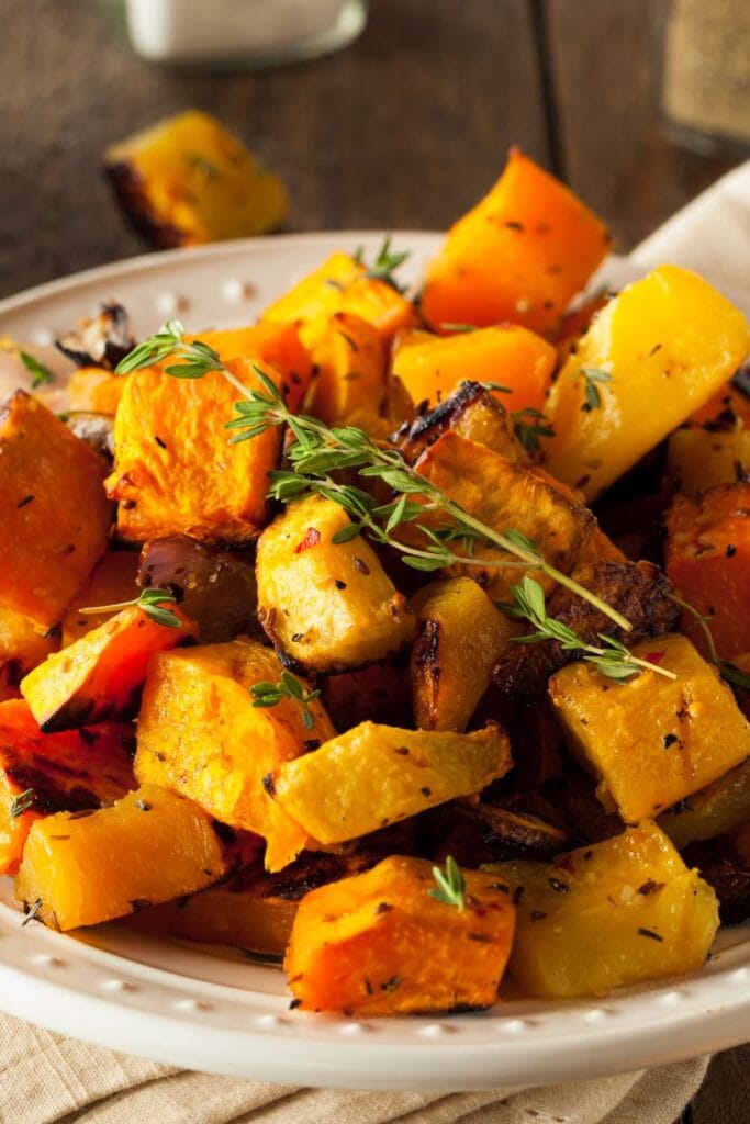Roasted Butternut Squash with Carrots and Potatoes