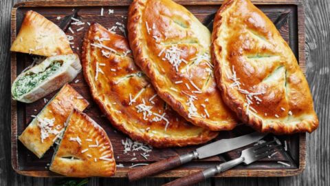 Savory Homemade Calzones Stuffed with Spinach