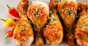 Savory Homemade Chicken Drumsticks with Herbs and Peppers