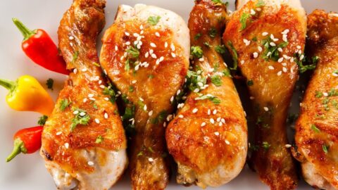 Savory Homemade Chicken Drumsticks with Herbs and Peppers