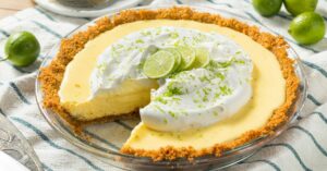 Sweet Homemade Key Lime Pie with Cream
