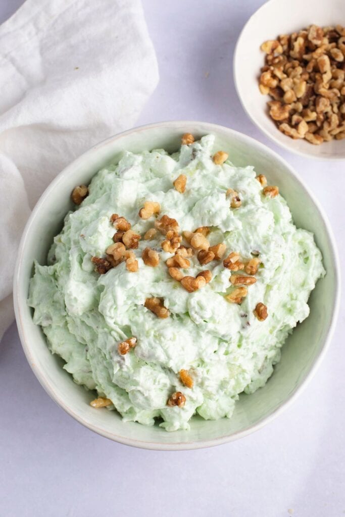 Sweet and Creamy Watergate Salad with Pistachio Nuts