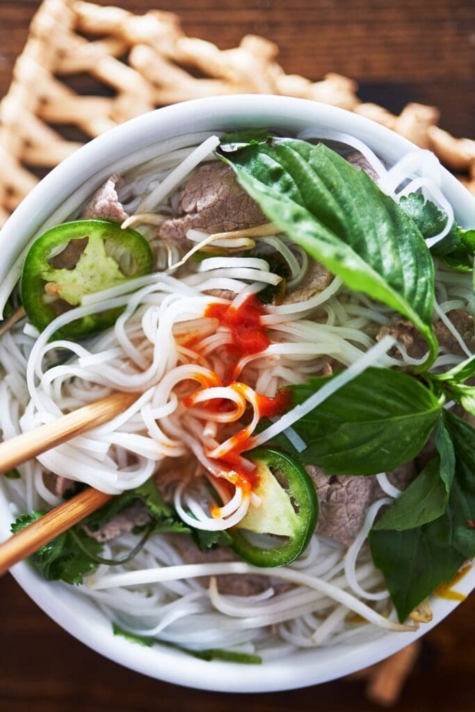 Vietnamese Pho Bo Soup with Shirataki Noodles