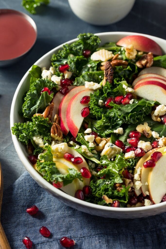 Apple Salad with Pomegranate and Kale
