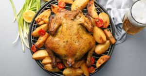 Beer Can Chicken with Potatoes