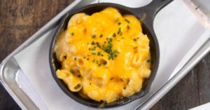 Cheesy Mac and Cheese in a Skillet with Herbs