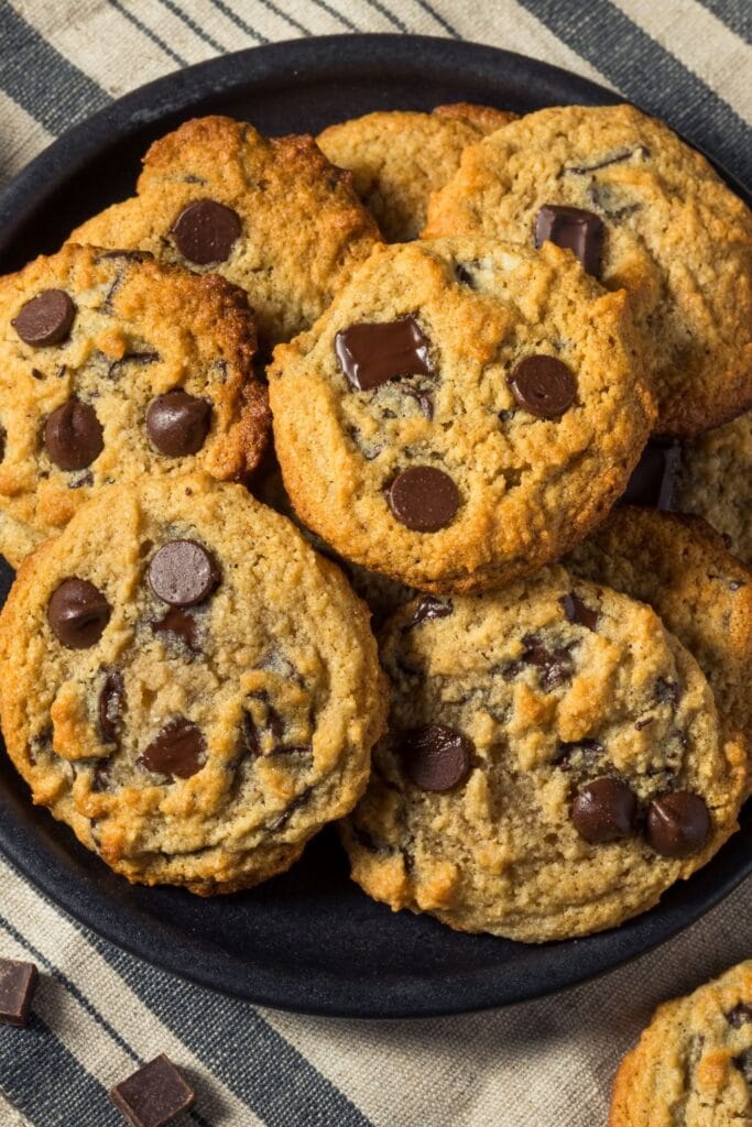 Chewy and Gooey Coconut Flour Chocolate Chip Cookies