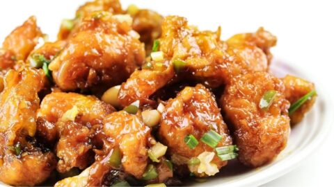Gobi Manchurian or Indian Cauliflower with Green Onions
