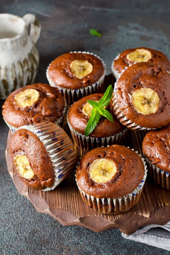 Homemade Chocolate Banana Muffins
