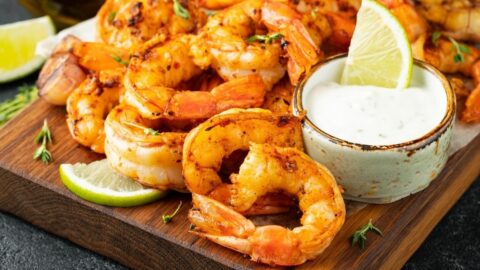 Homemade Grilled Shrimp with Lime and Dipping Sauce