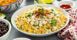Homemade Mexican Corn Elote with Queso Fresco Cheese