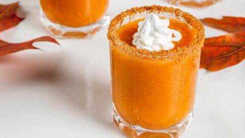 Homemade Pumpkin Pie Vodka Shots