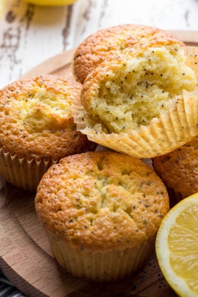 Soft Lemon and Cocoa Seed Muffins