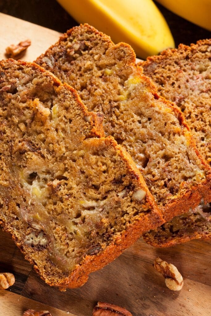 23 Gluten-Free Bread Recipes That Actually Taste Good. Shown in picture: Slices of Banana Nut Bread