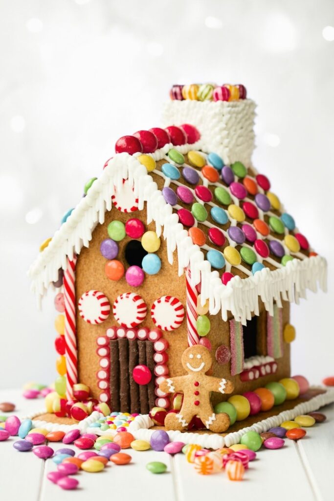 Sweet Gingerbread House with Candies