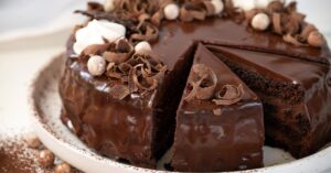 Sweet Low-Calorie Cake with Shredded Chocolate