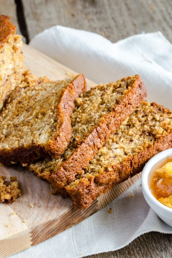 Brown Butter Banana Bread Slices