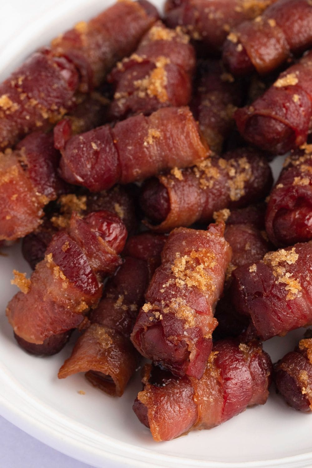 Brown and Crispy Little Smokies Wrapped in Bacon