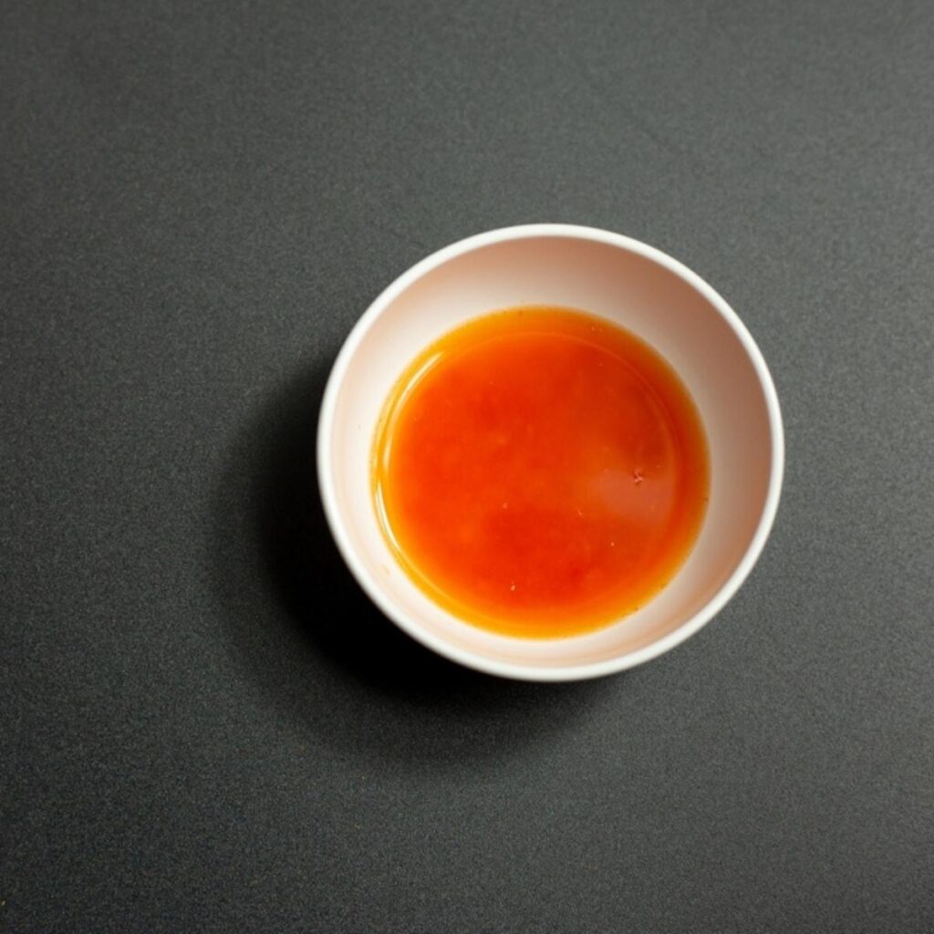 A Small Amount of Fruit Vinegar in a Dipping Dish