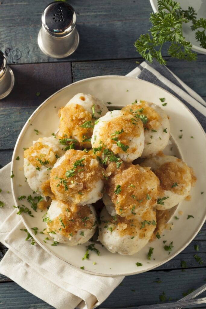 10 Popular German Potato Recipes: German Potato Dumplings with Butter Sauce