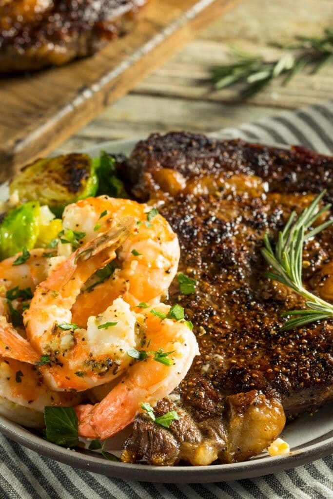 Gourmet Steak and Shrimp Surf and Turf
