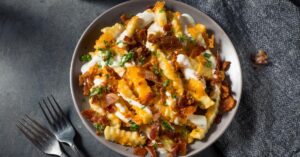 Homemade Loaded Fries with Bacon and Cheese