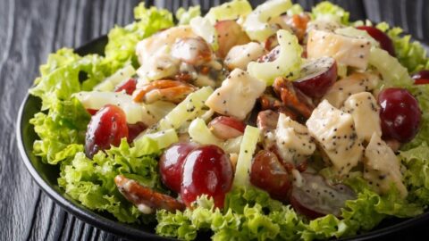Homemade Sonoma Salad with Chicken, Grapes and Celery