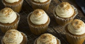 Homemade Spiced Cupcakes with Cream Cheese Frosting