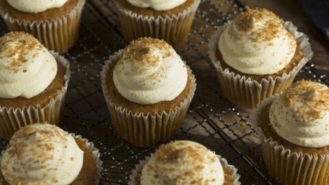 Homemade Spiced Cupcakes with Cream Cheese Frosting