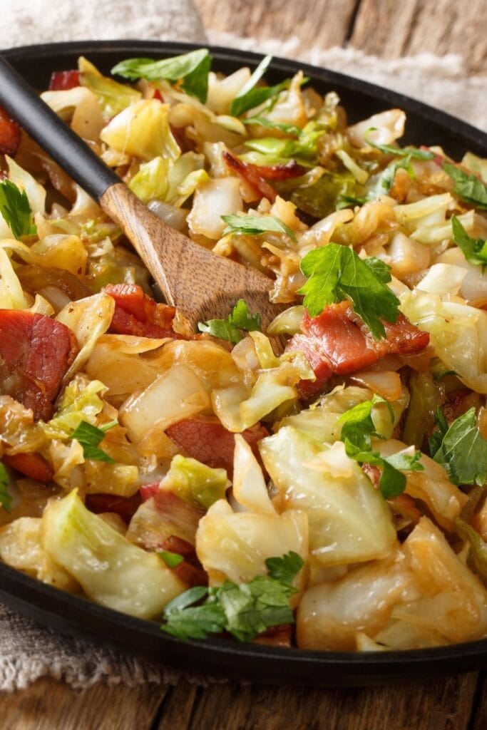 Homemade Stir-Fry Cabbage with Bacon