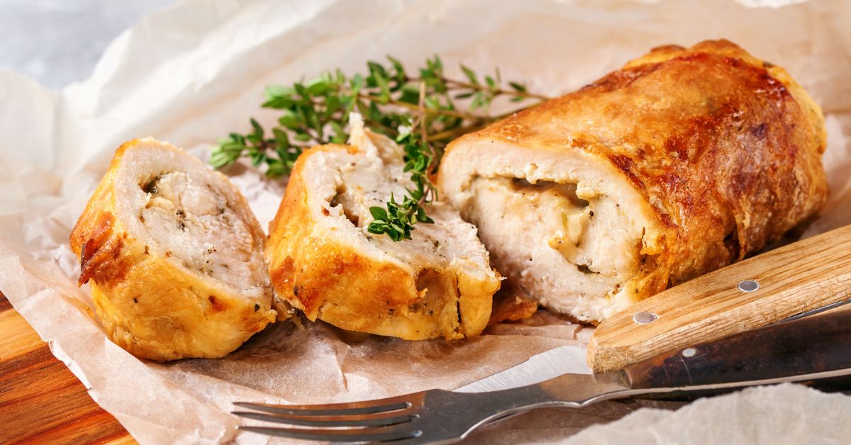 Homemade Stuffed Chicken Breast with Cheese