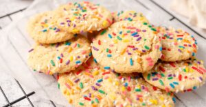Homemade Sweet Cookies with Sprinkled Candies