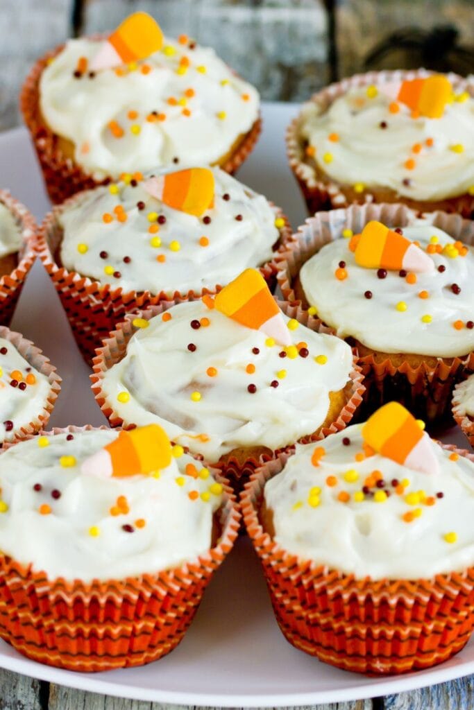 25 Candy Corn Recipes (+Ghoulishly Good Desserts!): Homemade Sweet Cupcakes with Candy Corn