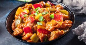 Homemade Sweet and Sour Chicken with Bell Peppers