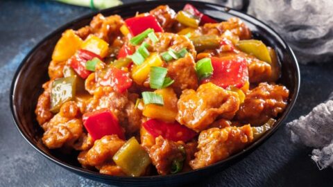 Homemade Sweet and Sour Chicken with Bell Peppers