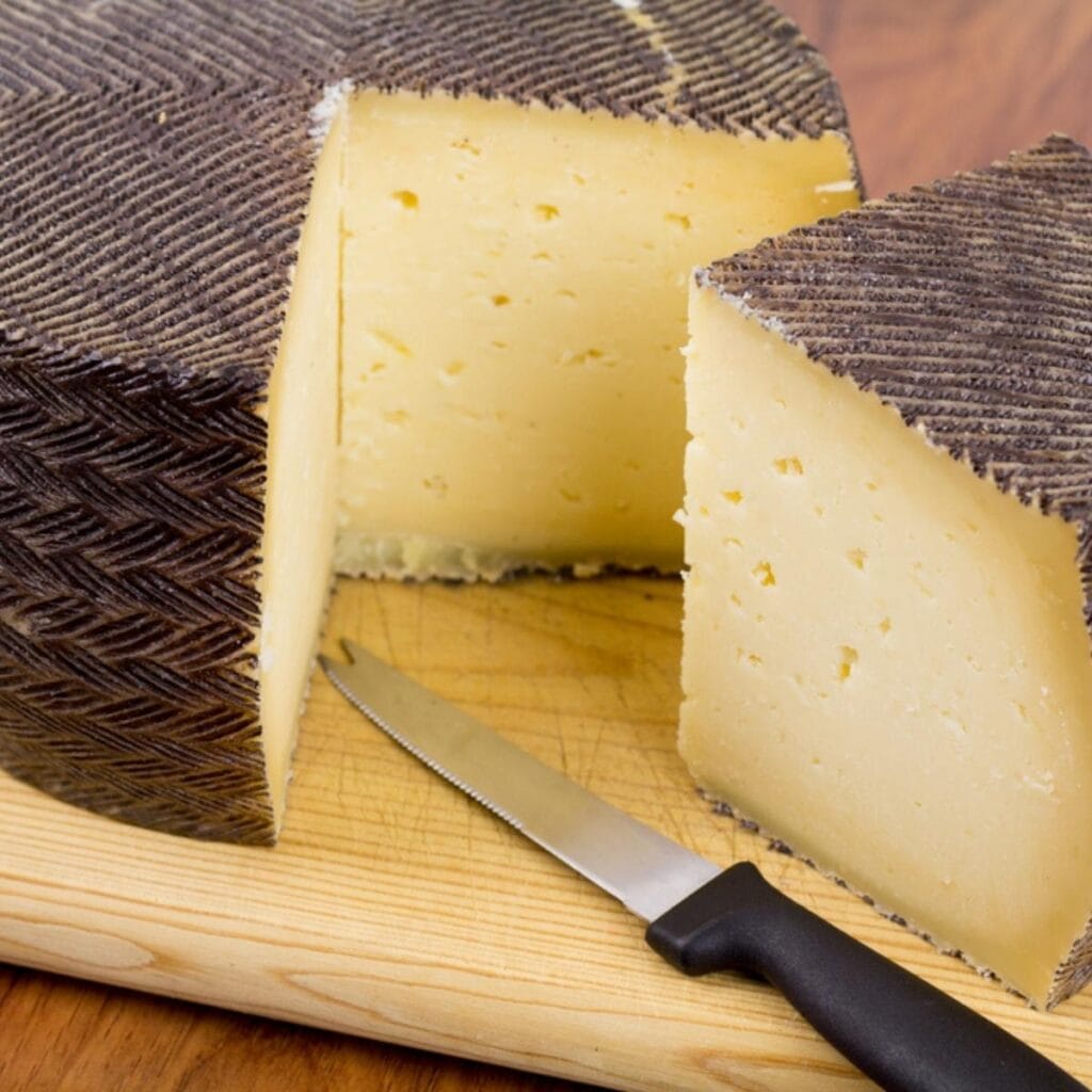 Manchego Cheese cut from a block