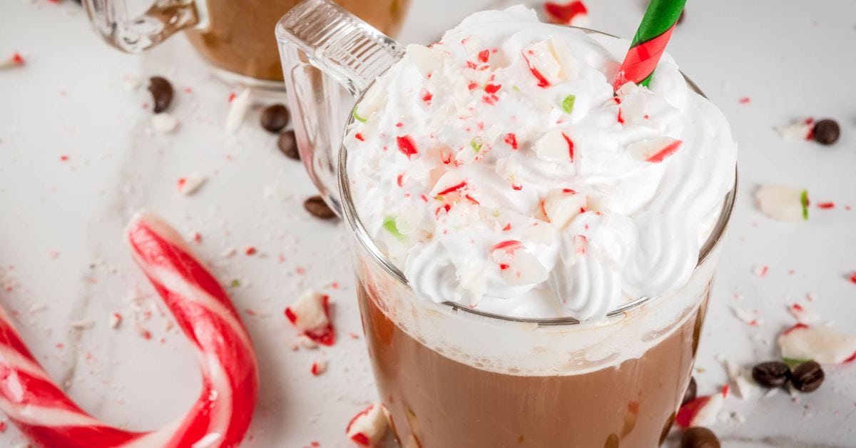 Refreshing Peppermint Coffee Mocha with Whipped Cream