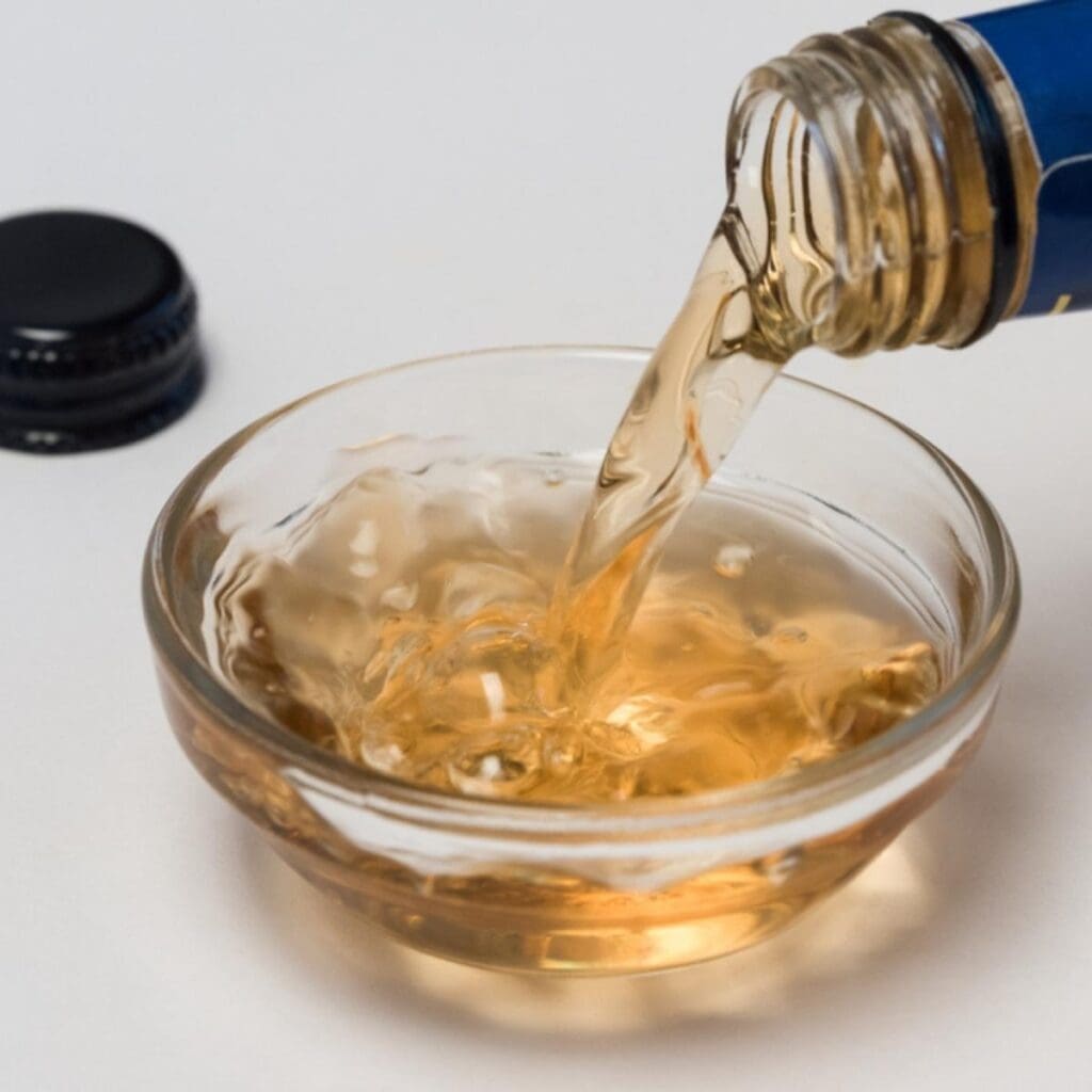 Sherry Vinegar Poured in a Small Glass Bowl