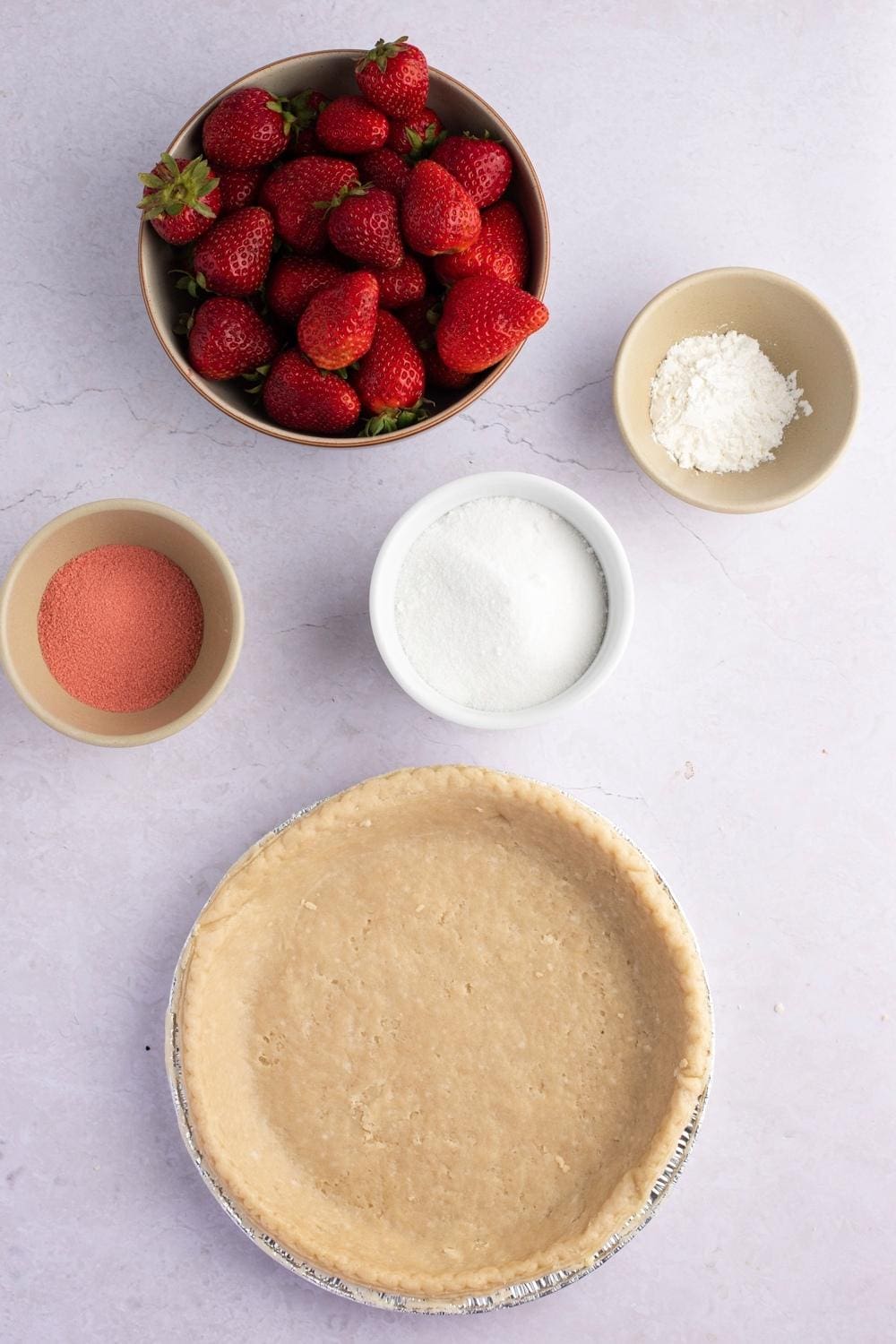 Shoney's Strawberry Pie Ingredients: Strawberries, sugar, cornstarch, jello, pie shel
