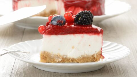 Sweet Homemade Ice Cream Pie with Fresh Berries