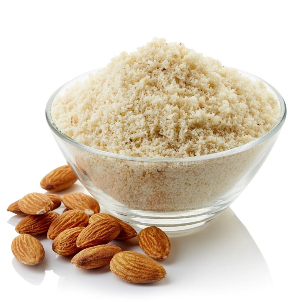 Bowl of Almond Flour with Nuts