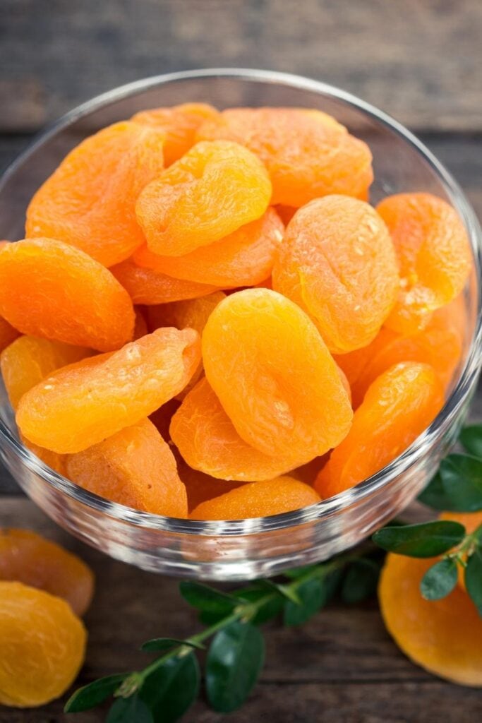 dried apricots bowl