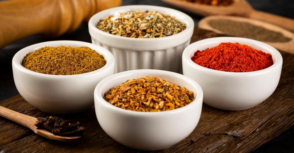 Bowl of Spices and Seasonings: Cajun and Pumpkin Spice